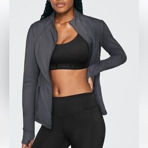 Pink Active Performance Jacket Grey Size Medium